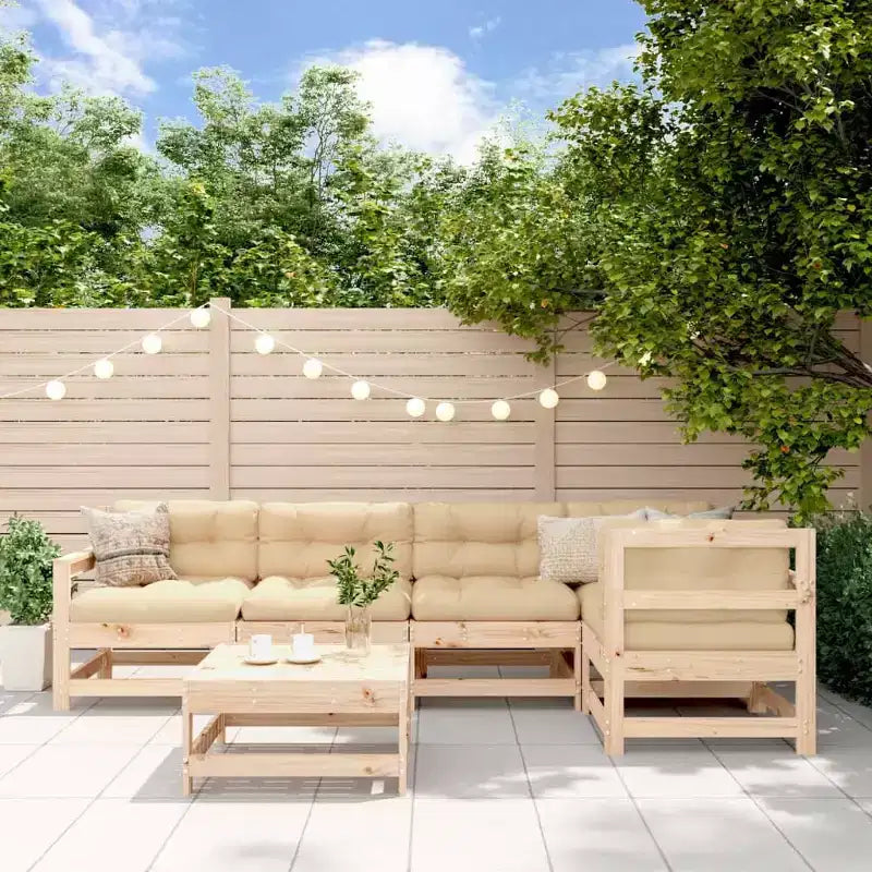vidaXL Salon de jardin Bois de pin massif
