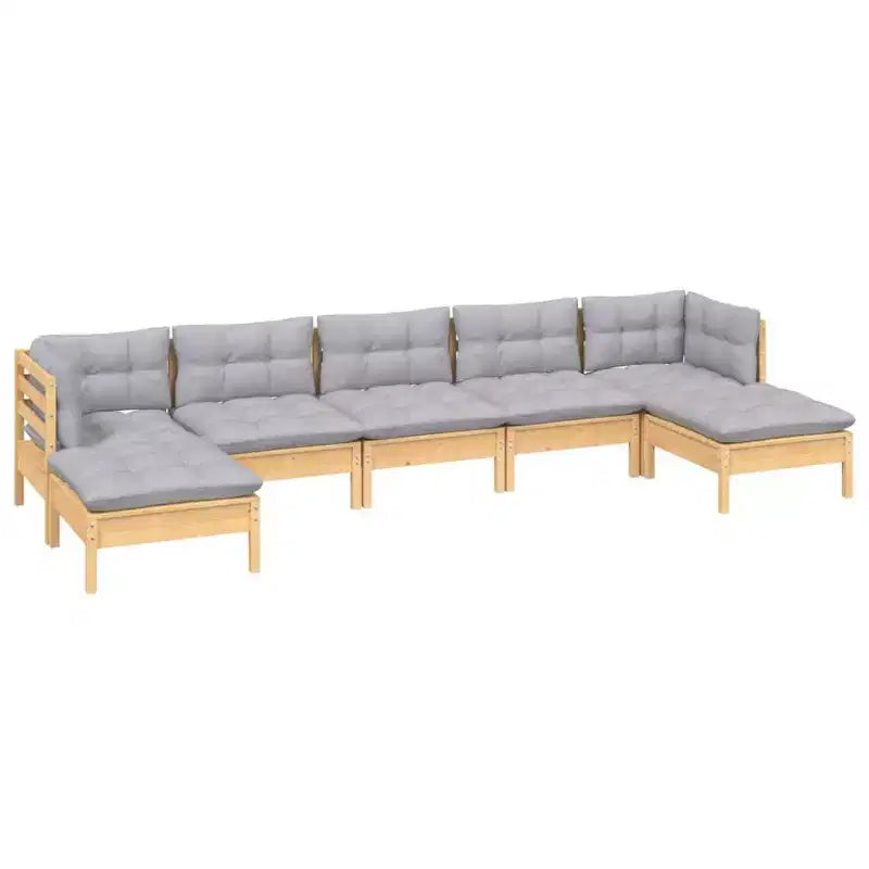 vidaXL Salon de jardin modulable avec coussins, diverses couleurs