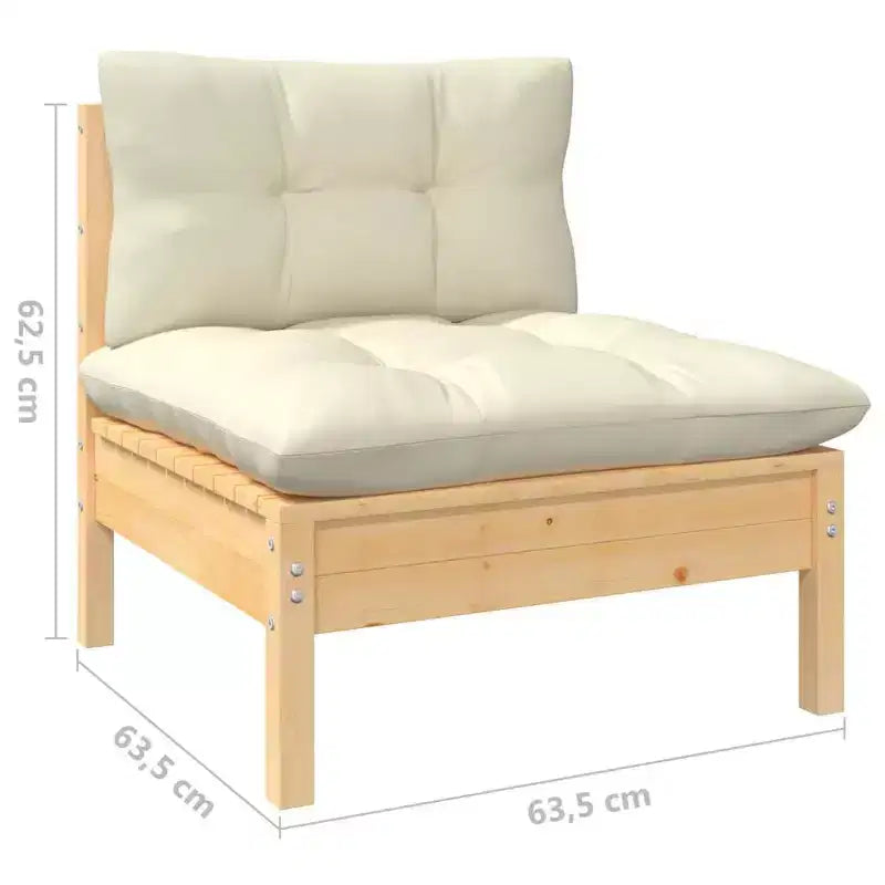 vidaXL Salon de jardin modulable avec coussins, diverses couleurs