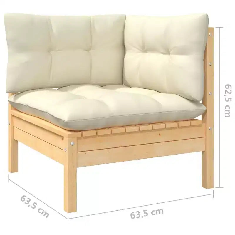 vidaXL Salon de jardin modulable avec coussins, diverses couleurs