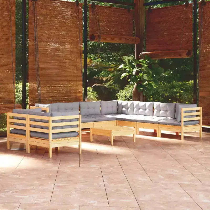 vidaXL Salon de jardin modulable avec coussins en différentes couleurs