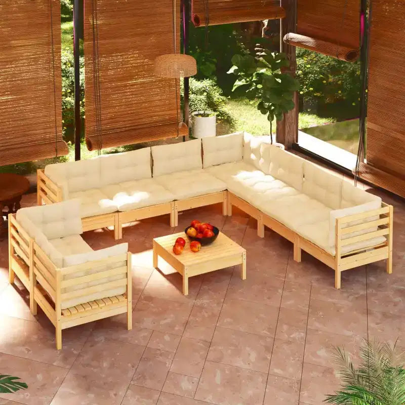 vidaXL Salon de jardin modulable avec coussins en différentes couleurs