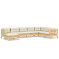 vidaXL Salon de jardin modulable – Bois de pin massif, Coussins