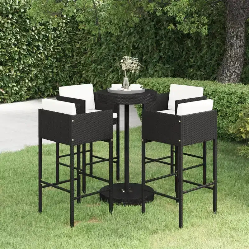 vidaXL Ensemble de bar de jardin avec coussins en rotin PE Siège 3/Couleurs multiples