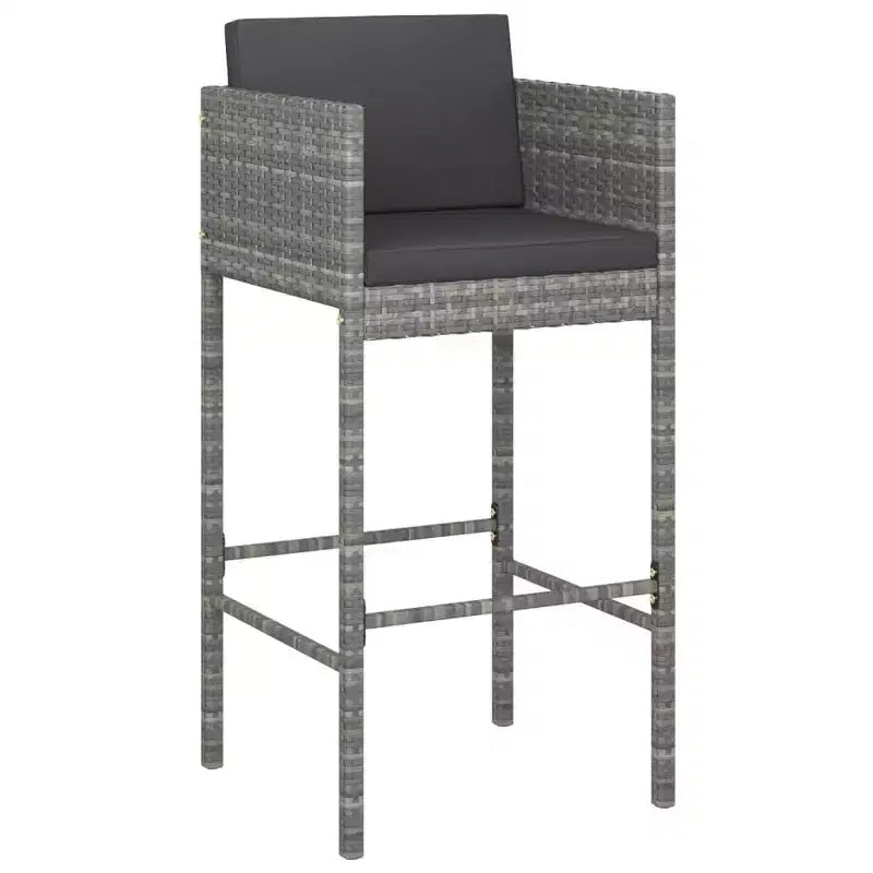 vidaXL Ensemble de bar de jardin avec coussins en rotin PE Siège 3/Couleurs multiples
