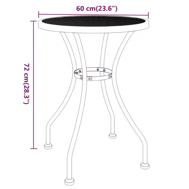 vidaXL Ensemble de Repas de Jardin en Métal Déployé Anthracite