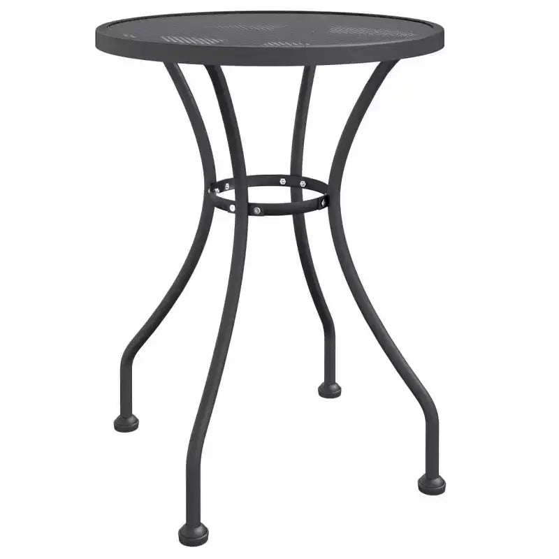 vidaXL Ensemble de Repas de Jardin en Métal Déployé Anthracite