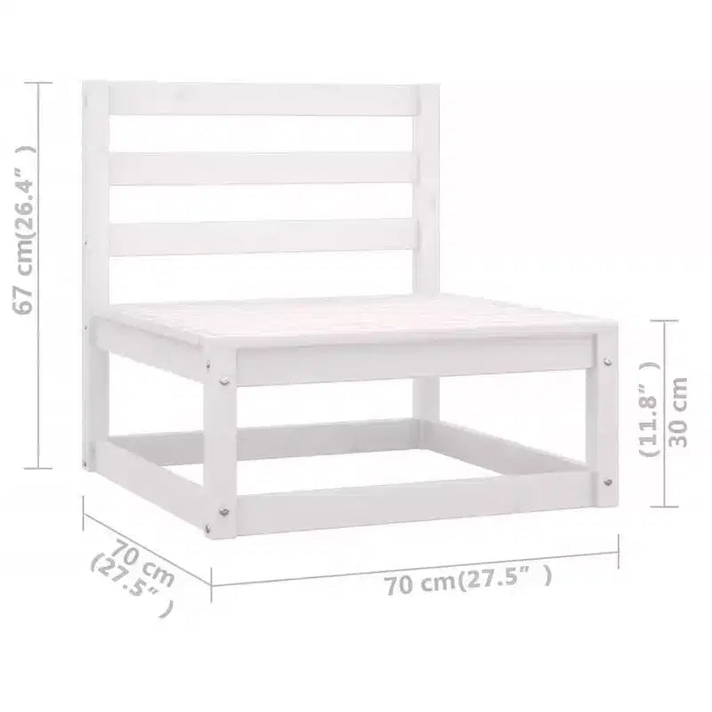 vidaXL Salon de jardin modulable avec coussins - Pin massif et tissu résistant aux intempéries