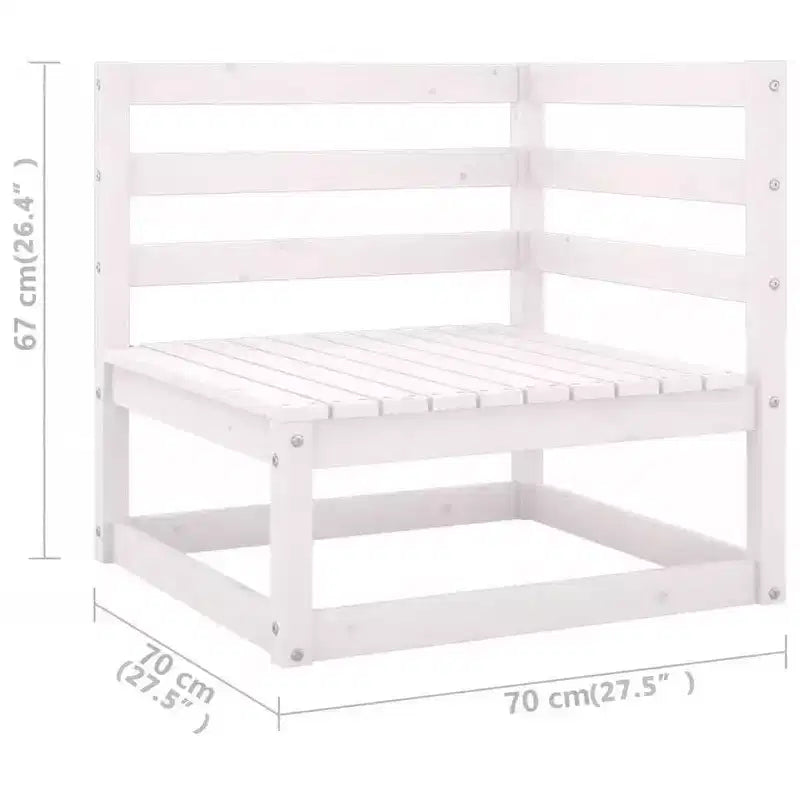 vidaXL Salon de jardin modulable avec coussins - Pin massif et tissu résistant aux intempéries