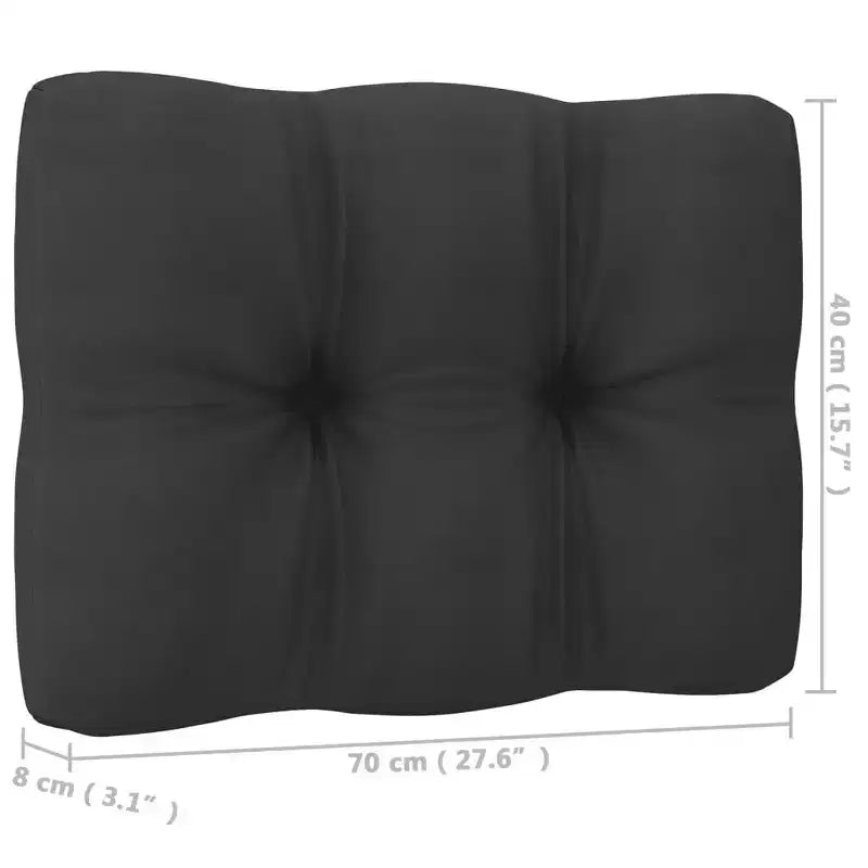 vidaXL Salon de jardin modulable avec coussins - Pin massif et tissu résistant aux intempéries