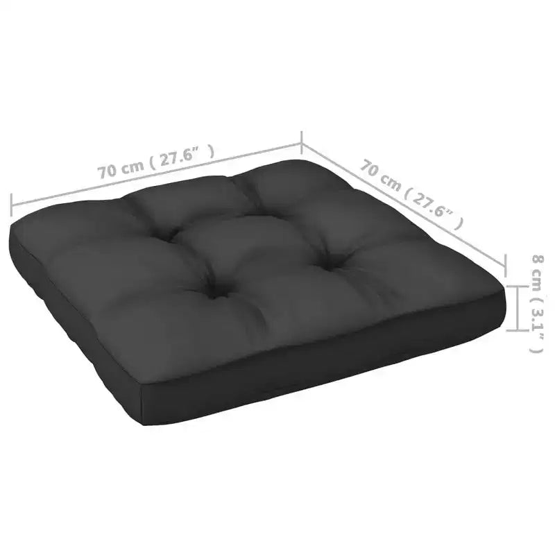 vidaXL Salon de jardin modulable avec coussins - Pin massif et tissu résistant aux intempéries