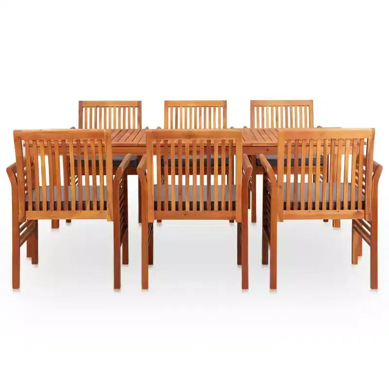 vidaXL Salon de jardin avec coussins - Bois d'acacia massif