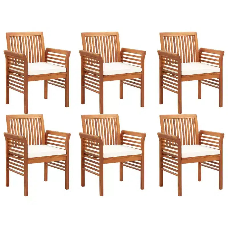 vidaXL Salon de jardin avec coussins - Bois d'acacia massif