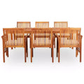 vidaXL Salon de jardin avec coussins - Bois d'acacia massif