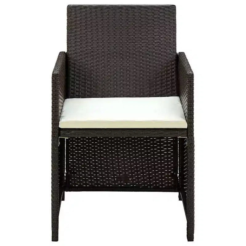 vidaXL Ensemble de canapés Résine tressée, acier revêtu par poudre, polyester Moyen