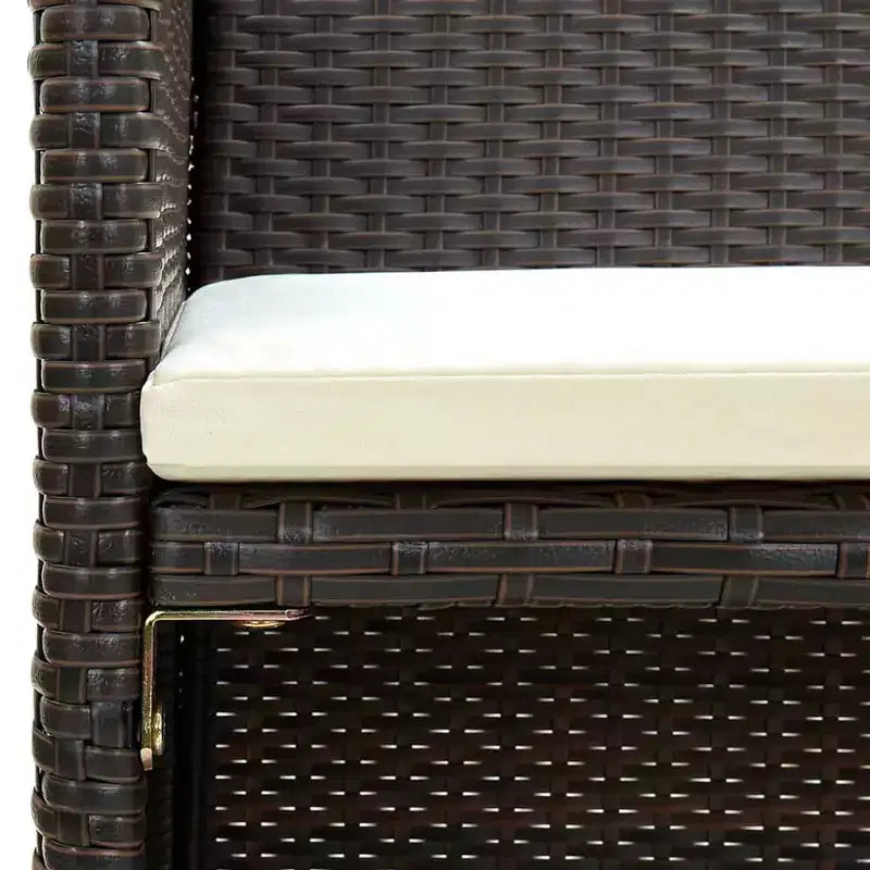 vidaXL Ensemble de canapés Résine tressée, acier revêtu par poudre, polyester Moyen