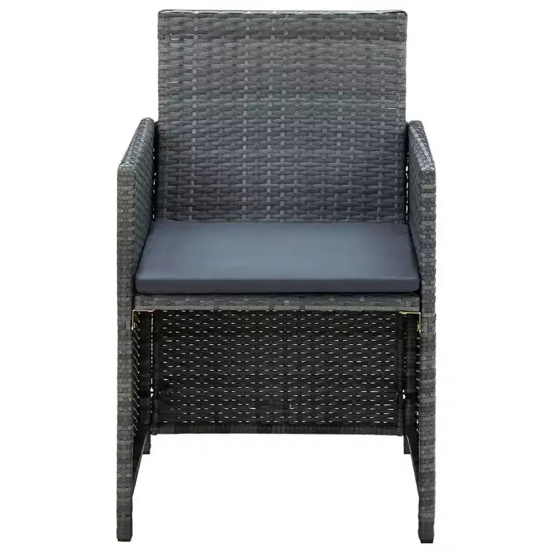 vidaXL Ensemble de canapés Résine tressée, acier revêtu par poudre, polyester Moyen