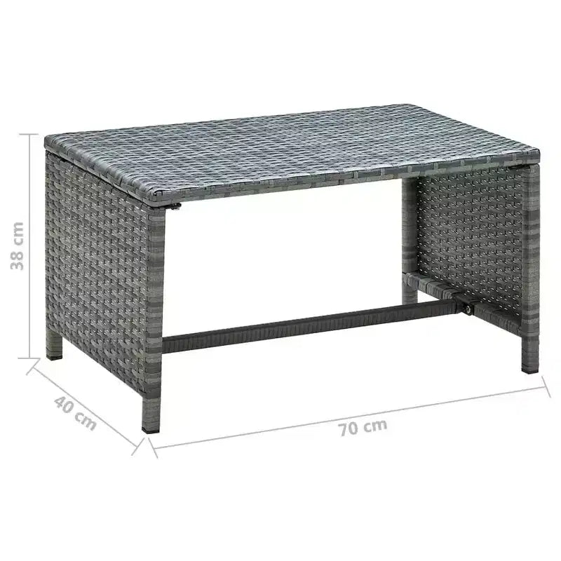vidaXL Ensemble de canapés Résine tressée, acier revêtu par poudre, polyester Moyen