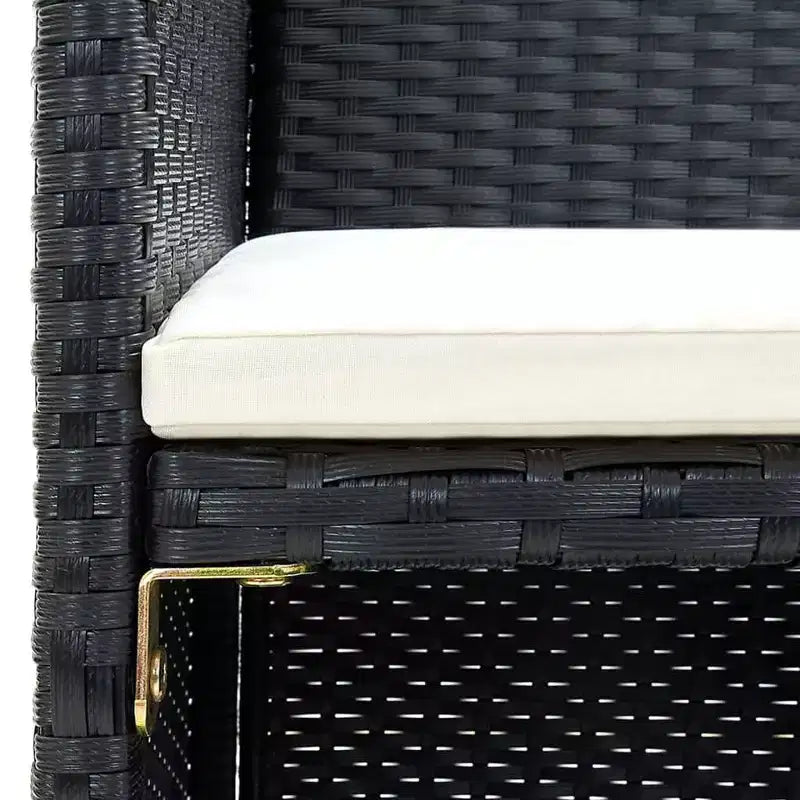 vidaXL Ensemble de canapés Résine tressée, acier revêtu par poudre, polyester Moyen