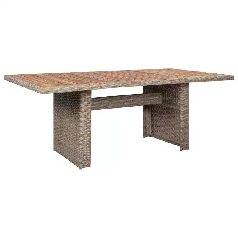 vidaXL Salon de Jardin Ensemble Table et Chaises Mobilier de Jardin en Résine Tressée