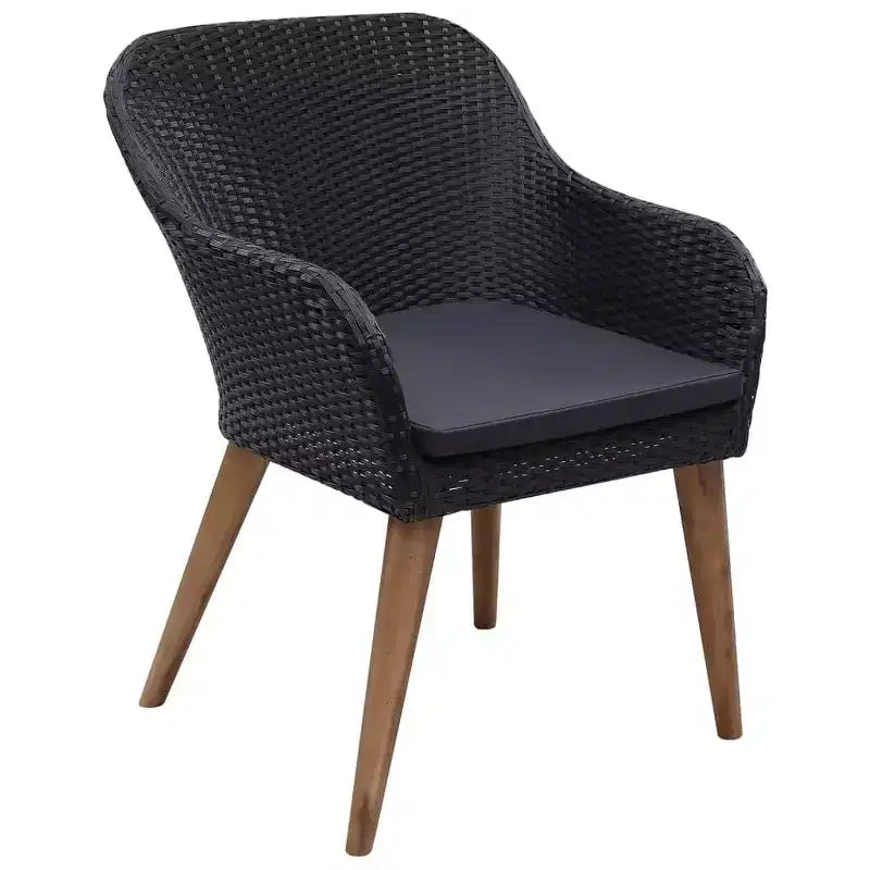 vidaXL Salon de Jardin Ensemble Table et Chaises Mobilier de Jardin en Résine Tressée
