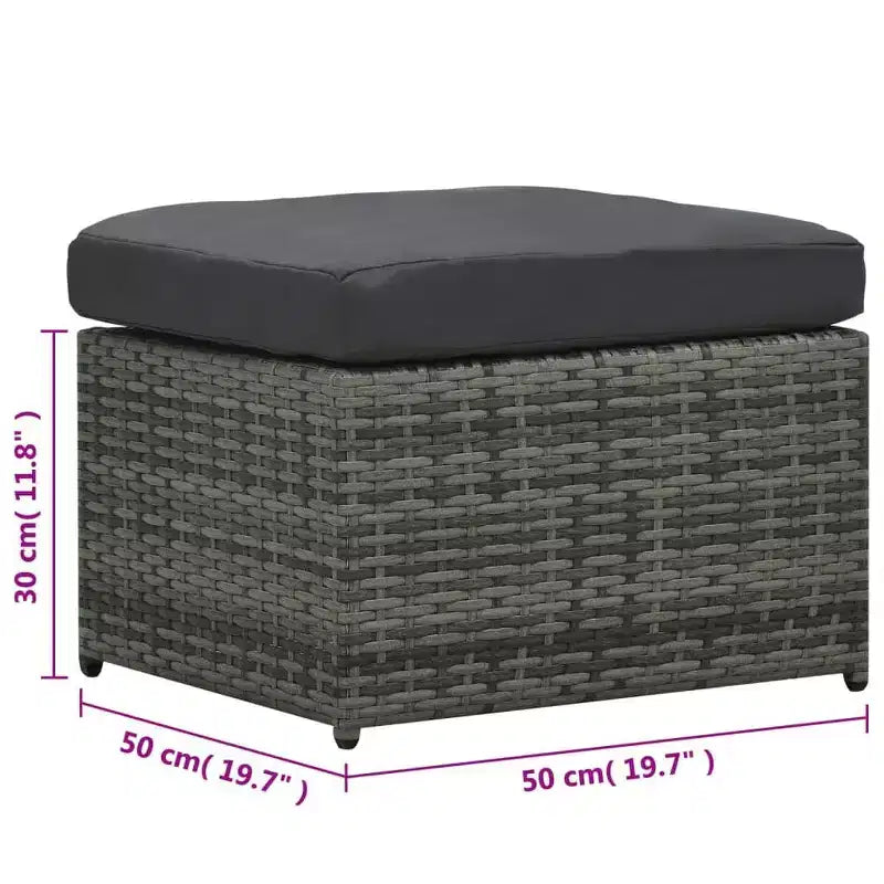 vidaXL Salon de jardin Salon de jardin avec table Résine tressée