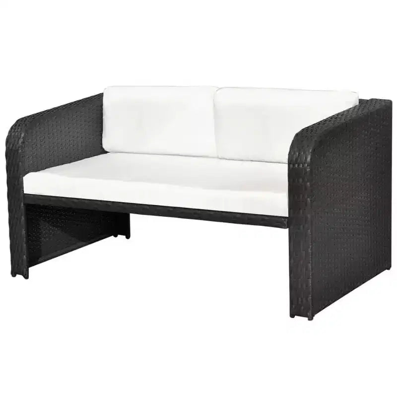 vidaXL Salon de jardin Salon de jardin avec table Résine tressée