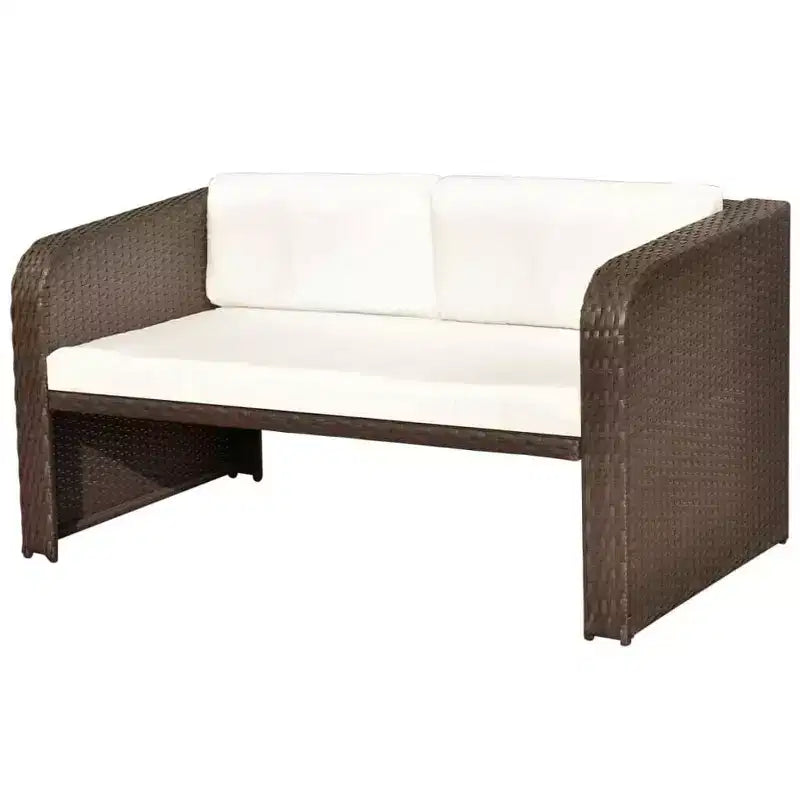 vidaXL Salon de jardin Salon de jardin avec table Résine tressée