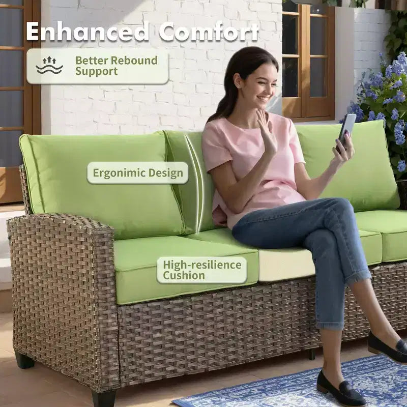 Ensemble de meubles de patio HOMLUX 8 pièces pour conversation extérieure