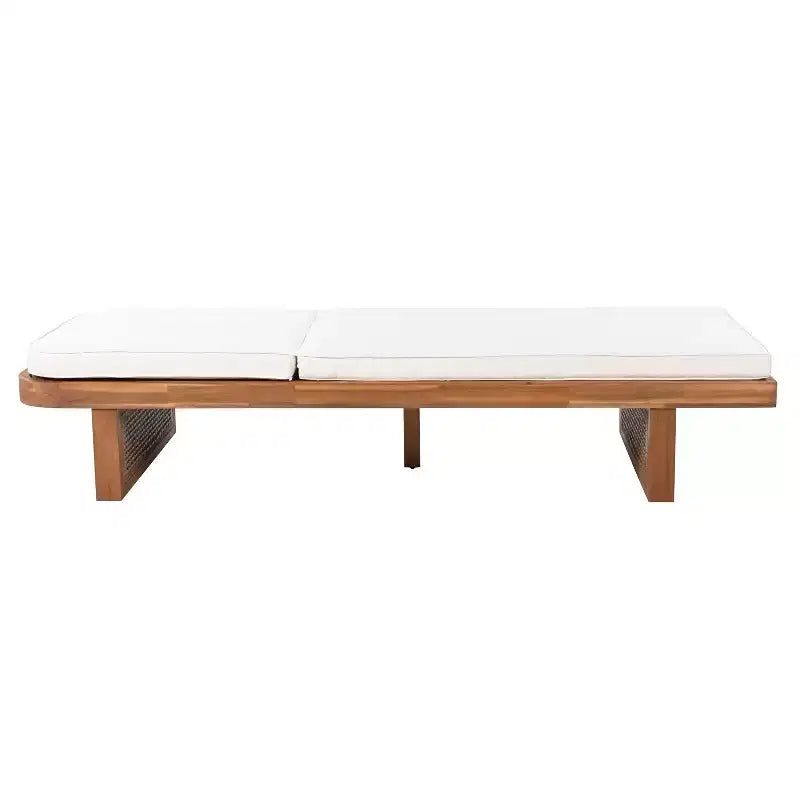 Christopher Knight Home Sandrine Ensemble de salon de patio 2 pièces en bois d'acacia et rotin avec coussin et table à lattes
