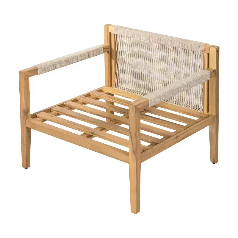 Christopher Knight Home Asha Ensemble de Chaises Modernes en Bois d'Acacia pour Patio avec Table d'Appoint à Lattes