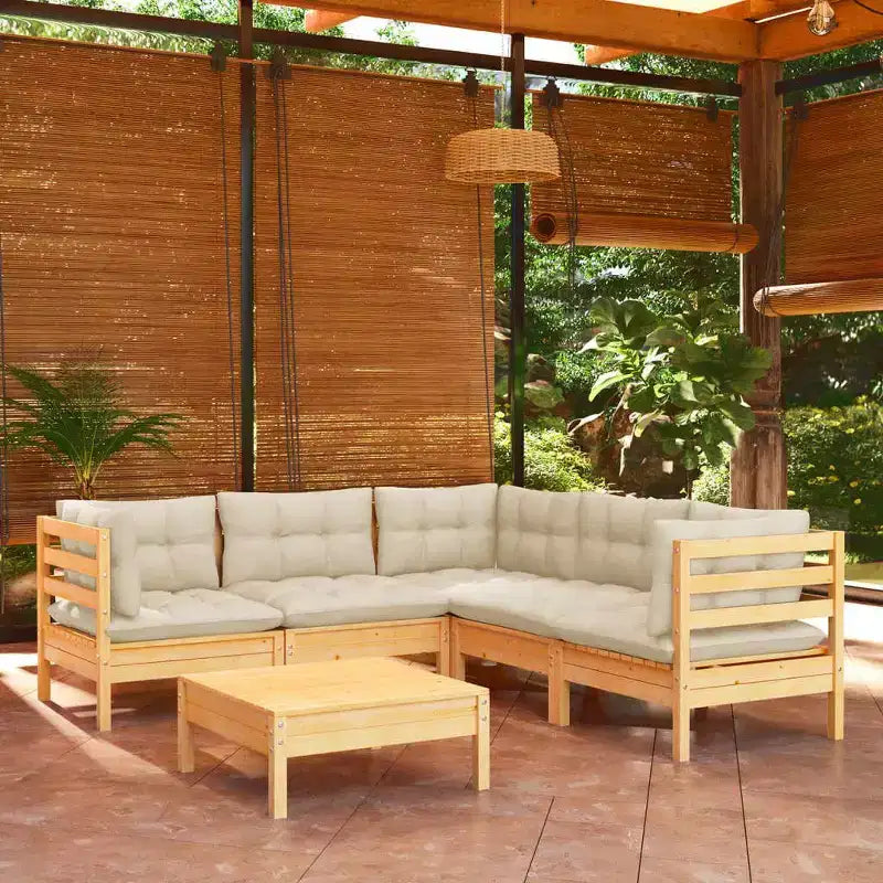 vidaXL Salon de jardin élégant avec coussins