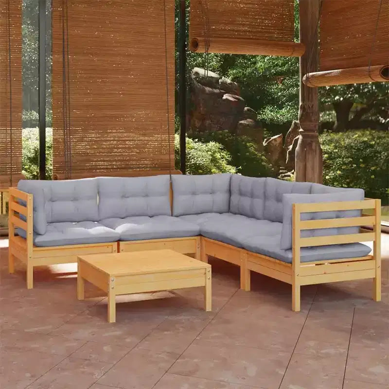 vidaXL Salon de jardin élégant avec coussins