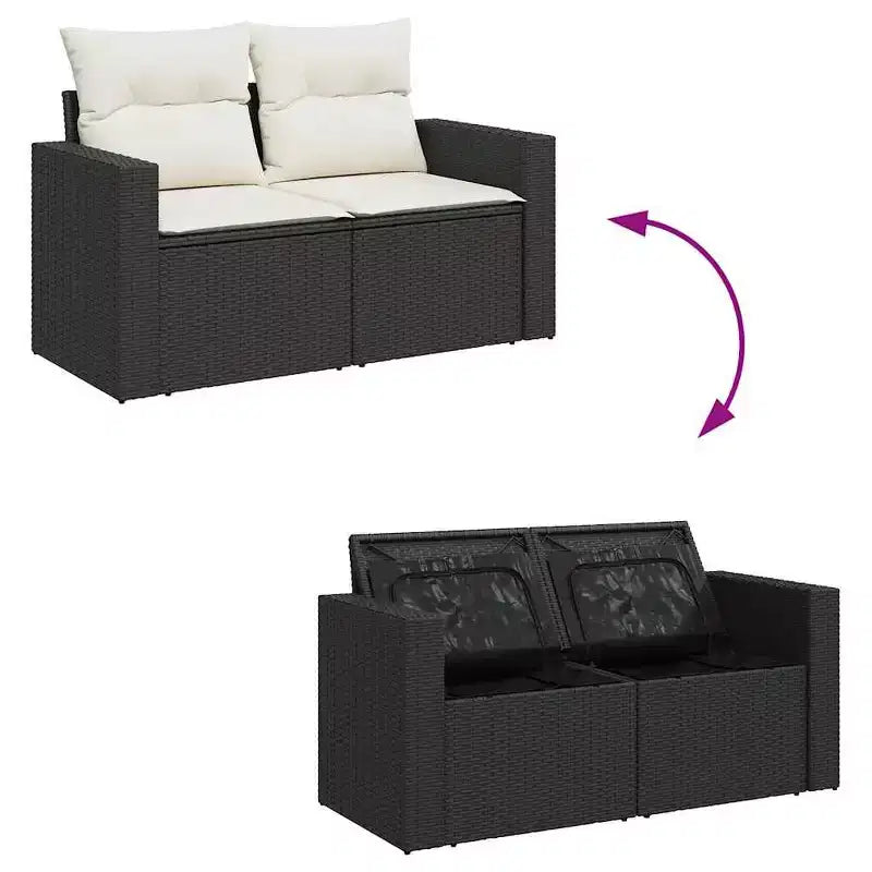 vidaXL Salon de jardin moderne avec coussins de diverses couleurs