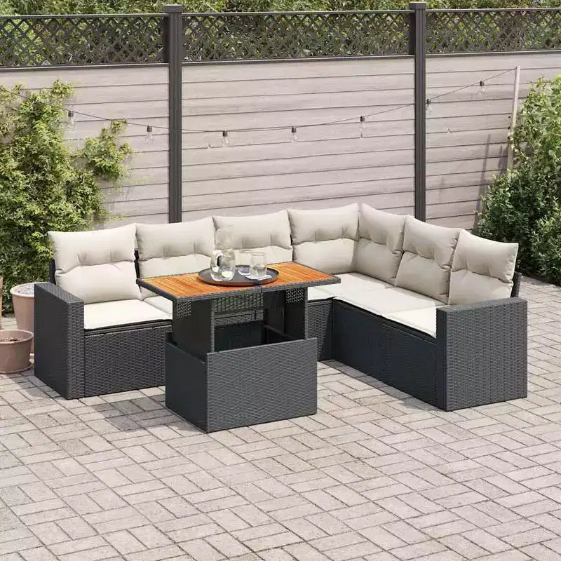 vidaXL Salon de jardin moderne avec coussins de diverses couleurs