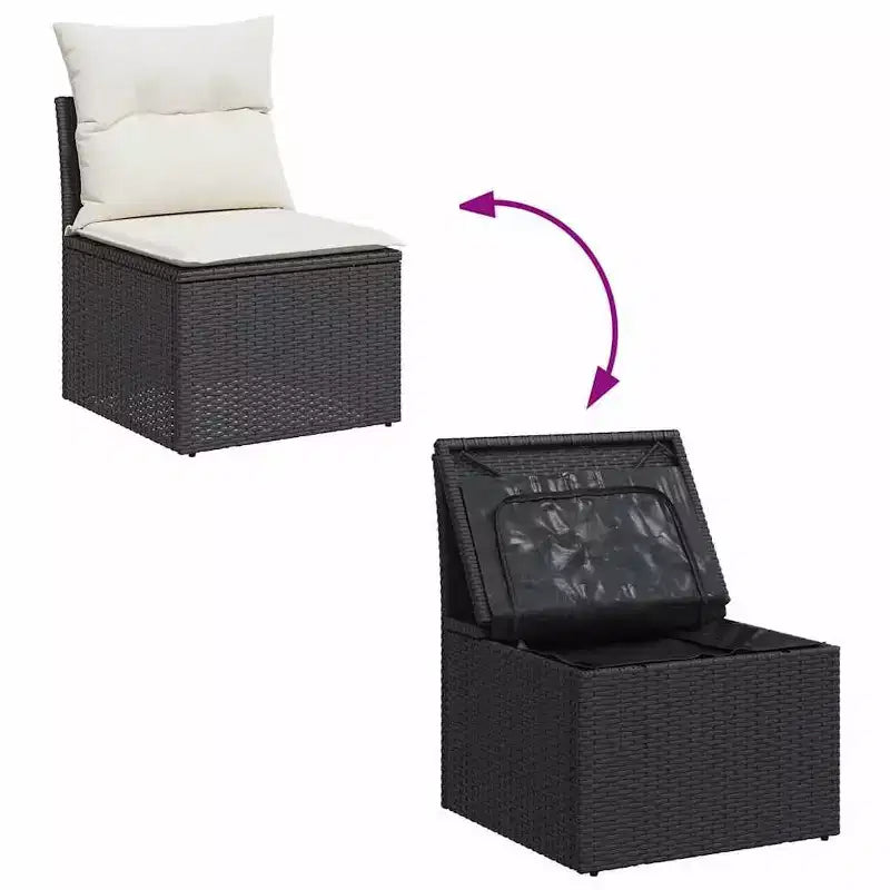 vidaXL Salon de jardin moderne avec coussins de diverses couleurs