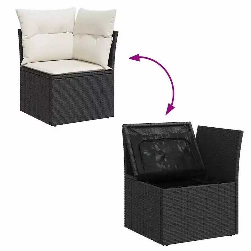 vidaXL Salon de jardin moderne avec coussins de diverses couleurs