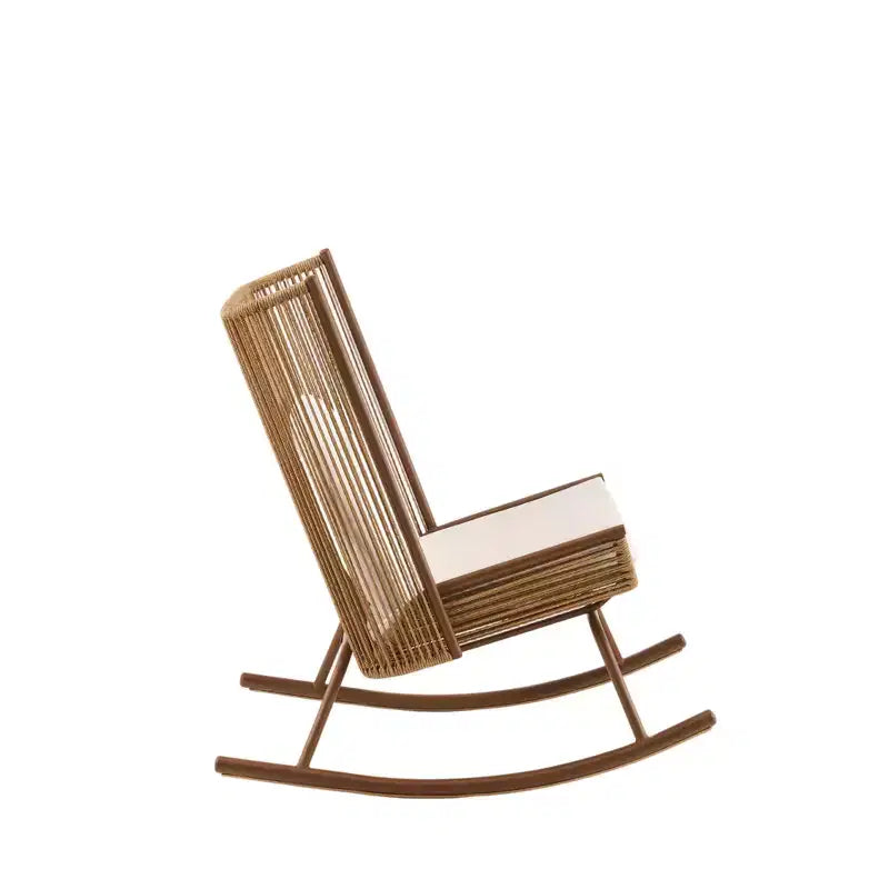 Ensemble de salle à manger d'extérieur 2 pièces Varun Farmhouse de Christopher Knight Home avec table en bois d'acacia et chaise à bascule en fer