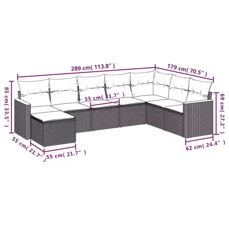 vidaXL Salon de jardin avec coussins – Modulable et disponible en plusieurs coloris