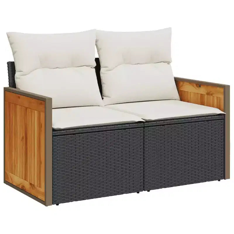 vidaXL Ensemble de canapés de jardin modulaires avec coussins et rangement