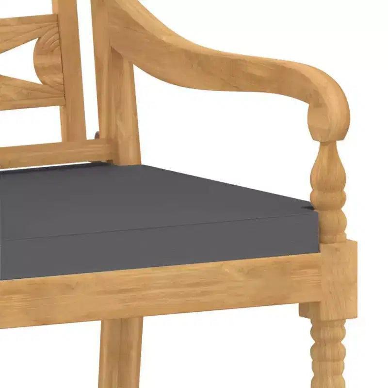 vidaXL Ensemble de salle à manger d'extérieur 5 pcs en bois de teck massif