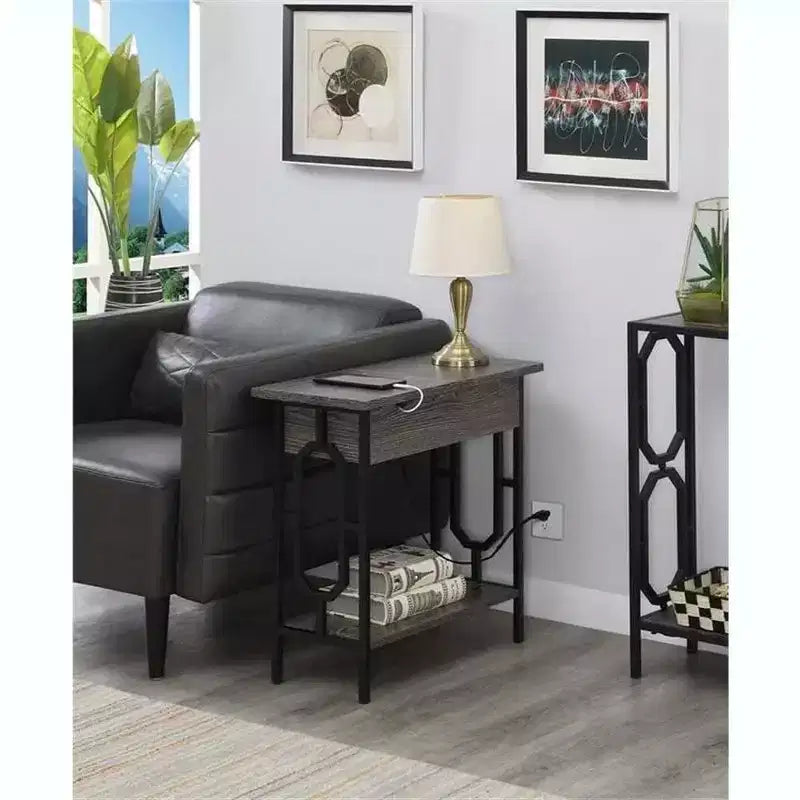 HomeStock Rectangle Metal Table Top End Table 1 -piece