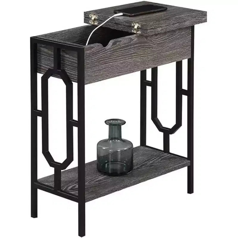 HomeStock Rectangle Metal Table Top End Table 1 -piece