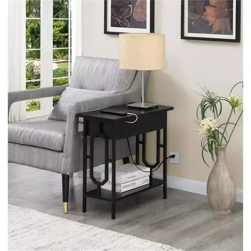 HomeStock Rectangle Metal Table Top End Table 1 -piece