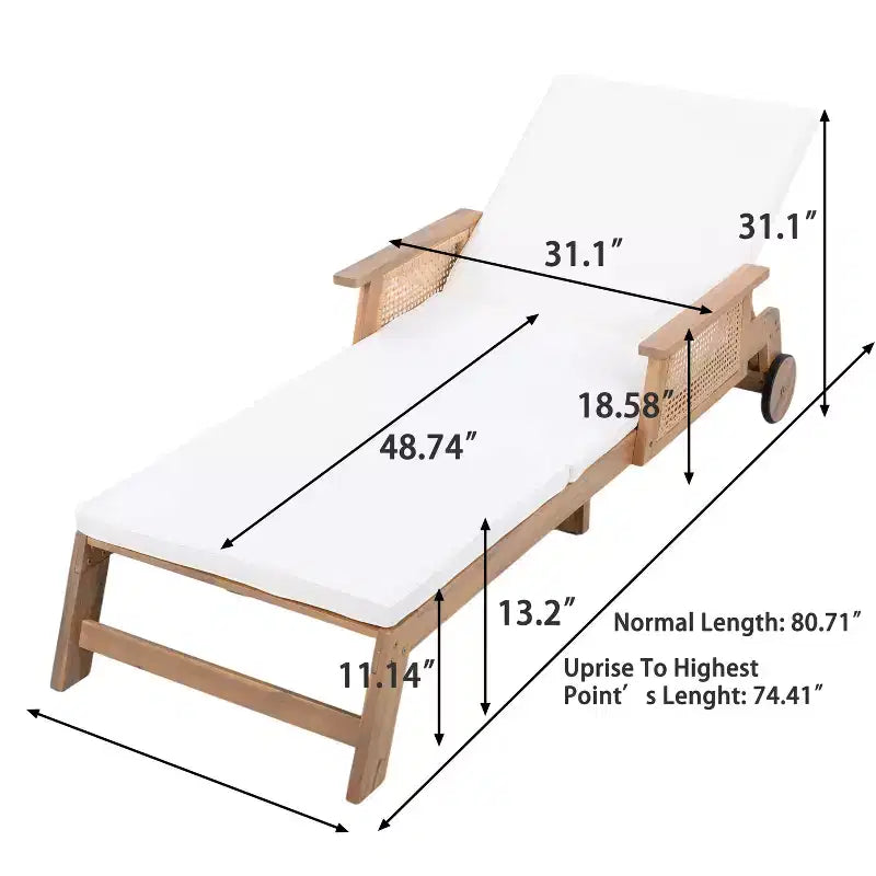 Christopher Knight Home Sakura Ensemble moderne 3 pièces avec bain de soleil en acacia et table à lattes avec accoudoirs en osier