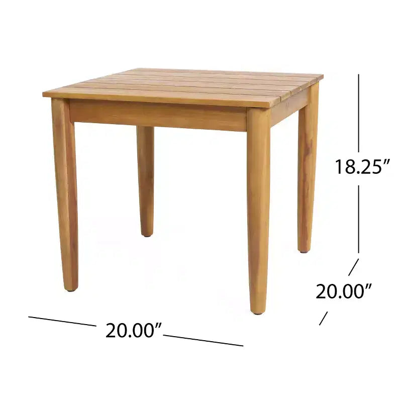 Christopher Knight Home Sakura Ensemble moderne 3 pièces avec bain de soleil en acacia et table à lattes avec accoudoirs en osier