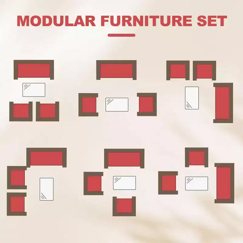 Ensemble de meubles de patio extérieur 4 pièces, ensembles de conversation en rotin osier, ensemble de patio bistrot avec 2 chaises, coussin doux, causeuse et 1 table basse en verre