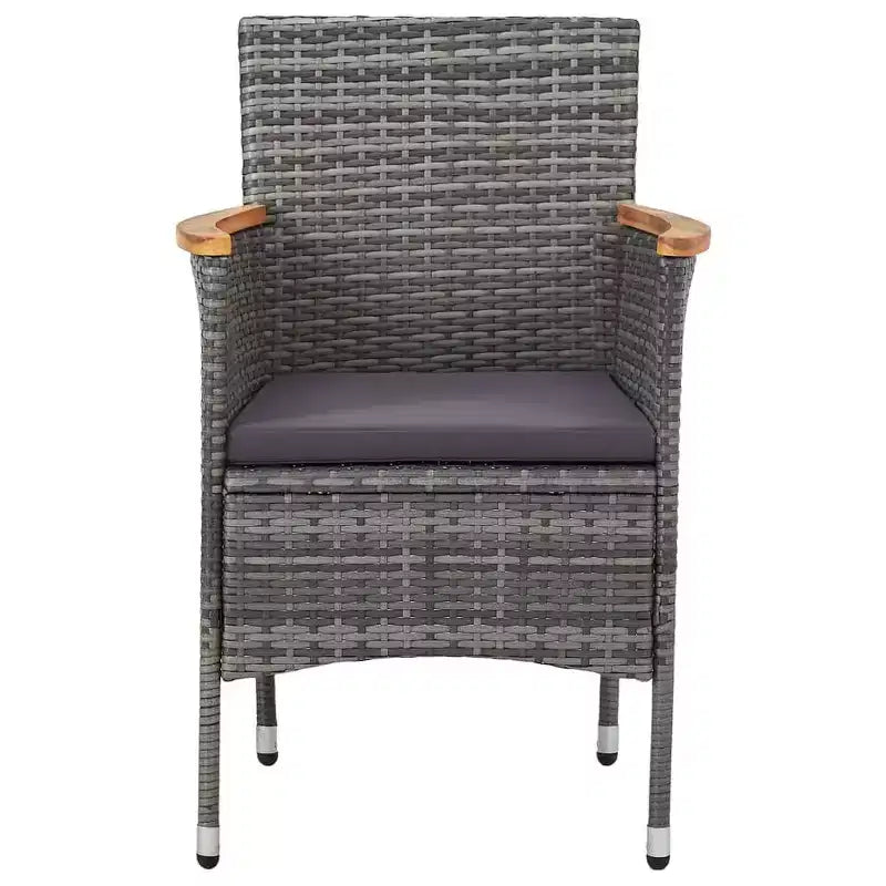 vidaXL Ensemble de salle à manger gris et marron