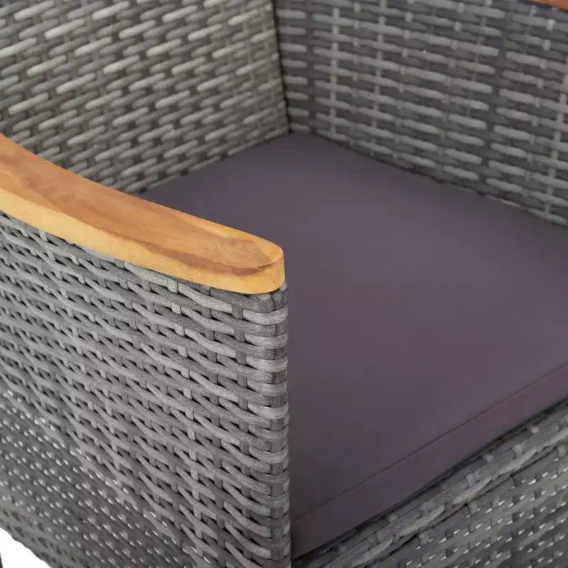 vidaXL Ensemble de salle à manger gris et marron