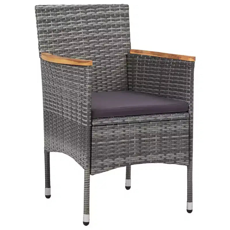 vidaXL Ensemble de salle à manger gris et marron